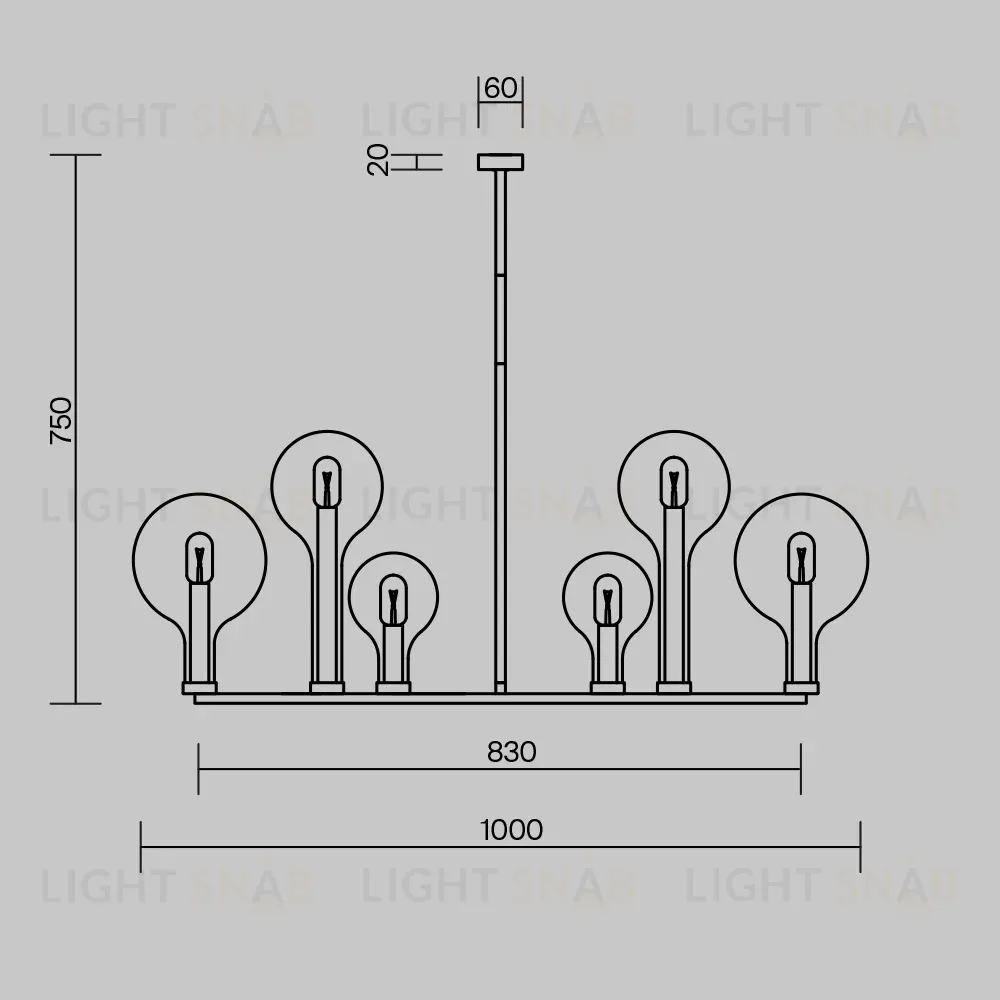 Потолочная люстра Maytoni Status MOD333PL-06BS1 MOD333PL-06BS1