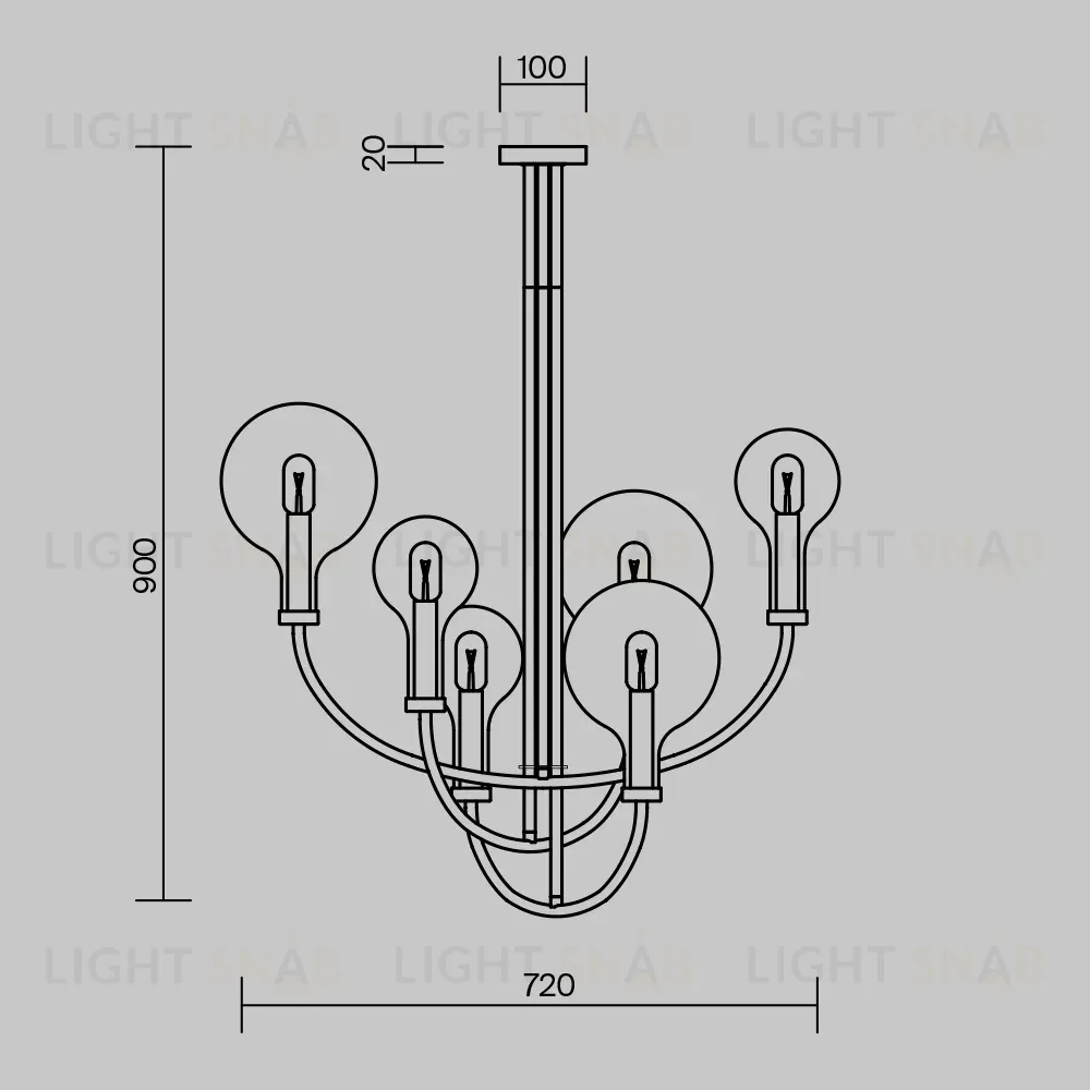 Потолочная люстра Maytoni Status MOD333PL-06BS MOD333PL-06BS