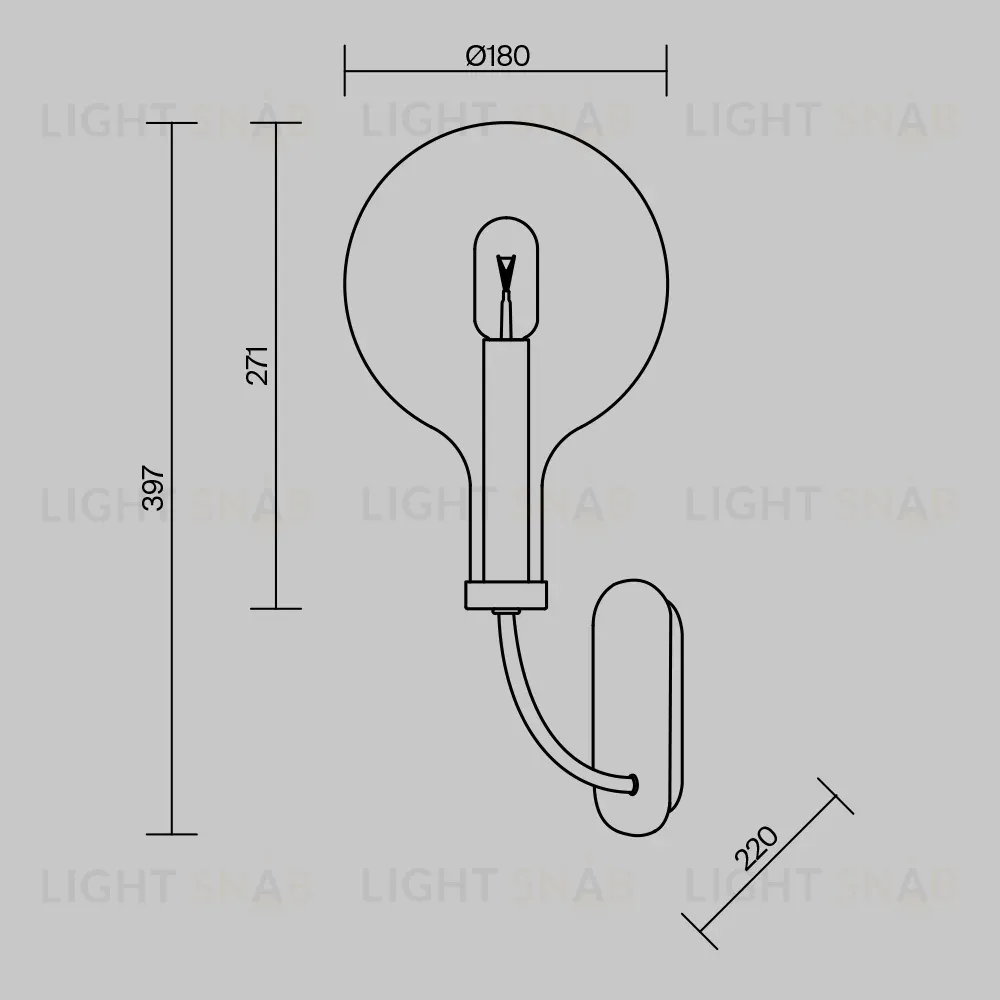 Бра Maytoni Status MOD333WL-01B MOD333WL-01B