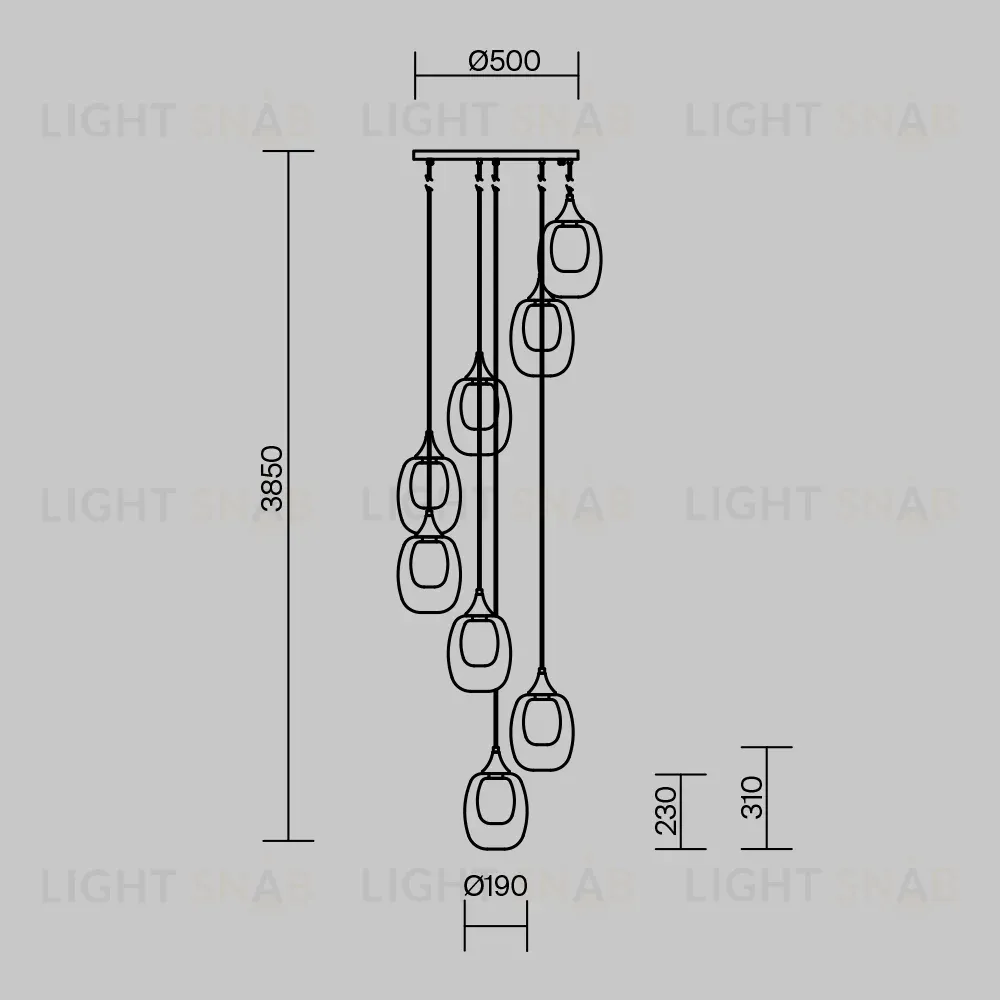 Каскадная люстра Maytoni Aura MOD016PL-08BS1 MOD016PL-08BS1
