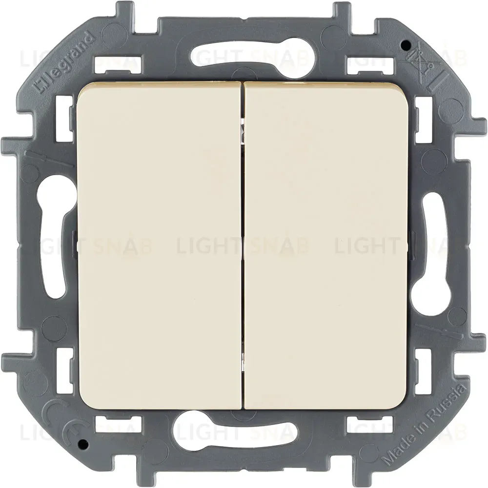 Выключатель двухклавишный Legrand Inspiria 673621 673621