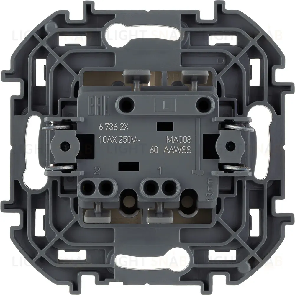 Выключатель двухклавишный Legrand Inspiria 673621 673621