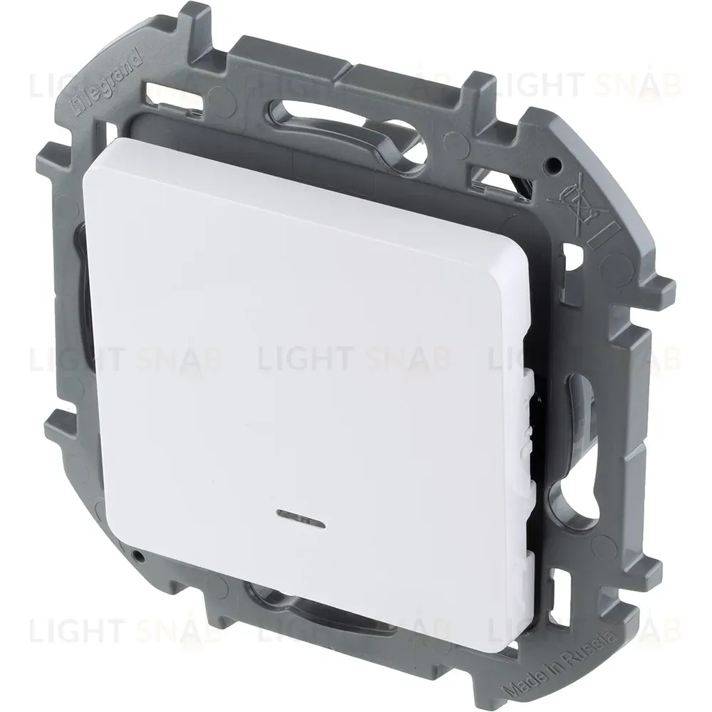 Переключатель одноклавишный с подсветкой/индикацией Legrand Inspiria 673660 673660