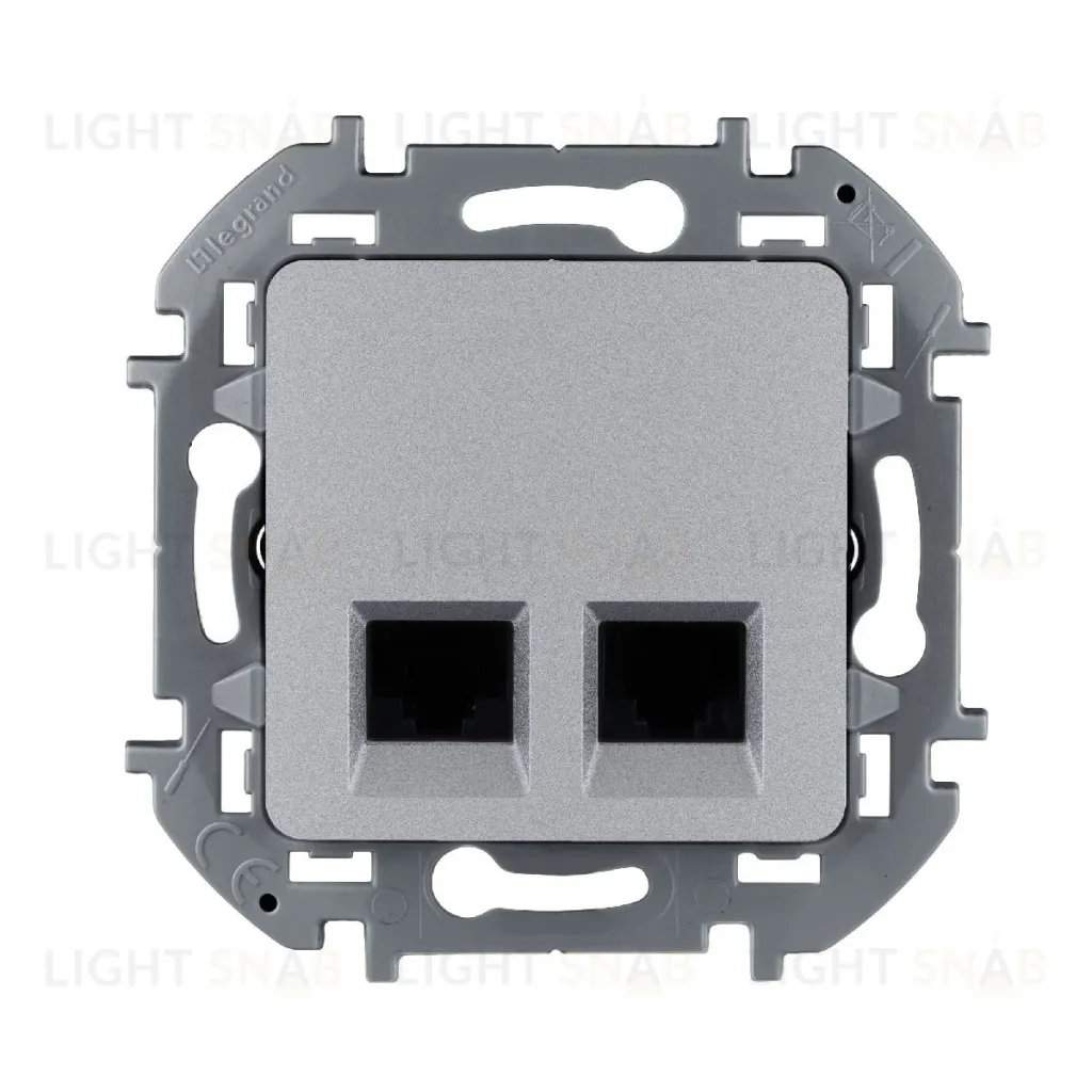 Розетка компьютерная двойная RJ45 Legrand Inspiria 673837 673837