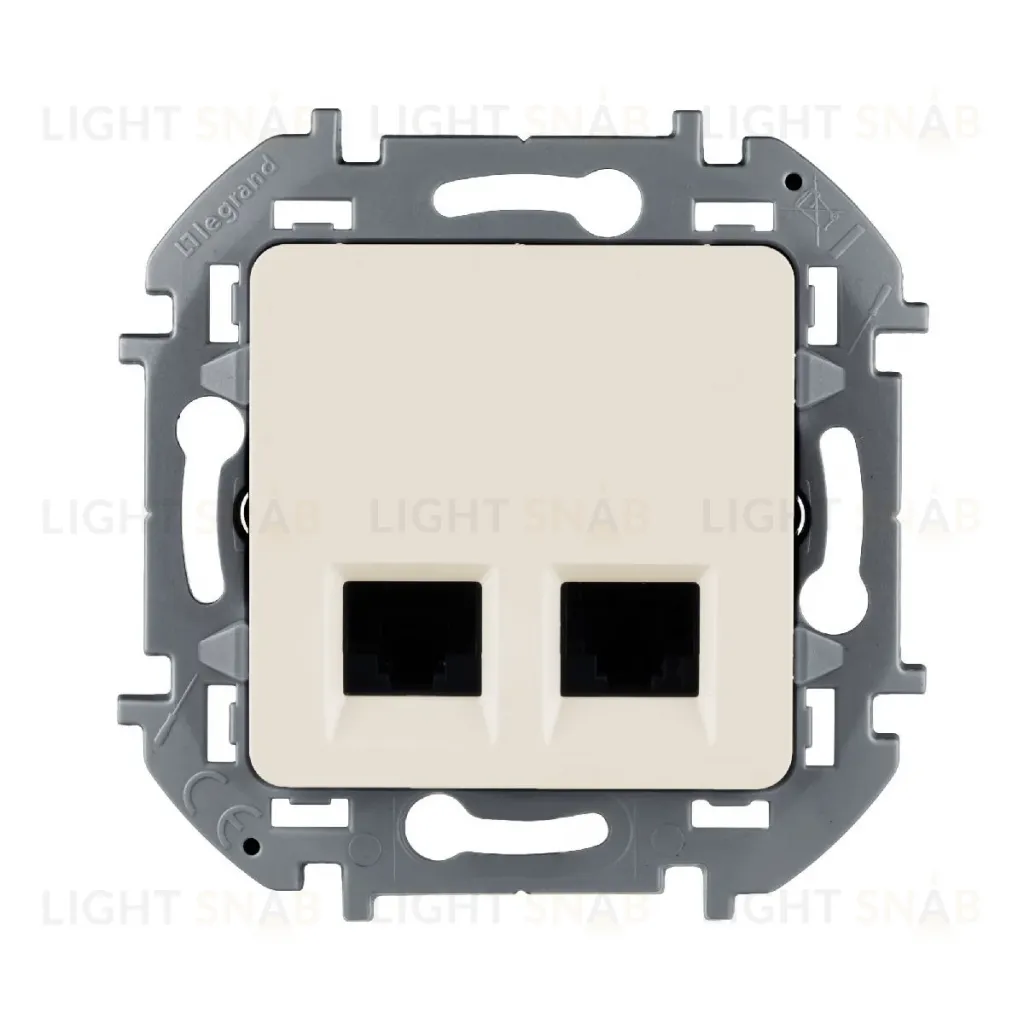 Розетка компьютерная двойная RJ45 Legrand Inspiria 673836 673836