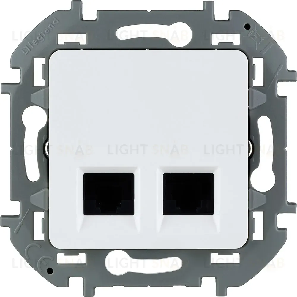 Розетка компьютерная двойная RJ45 Legrand Inspiria 673840 673840