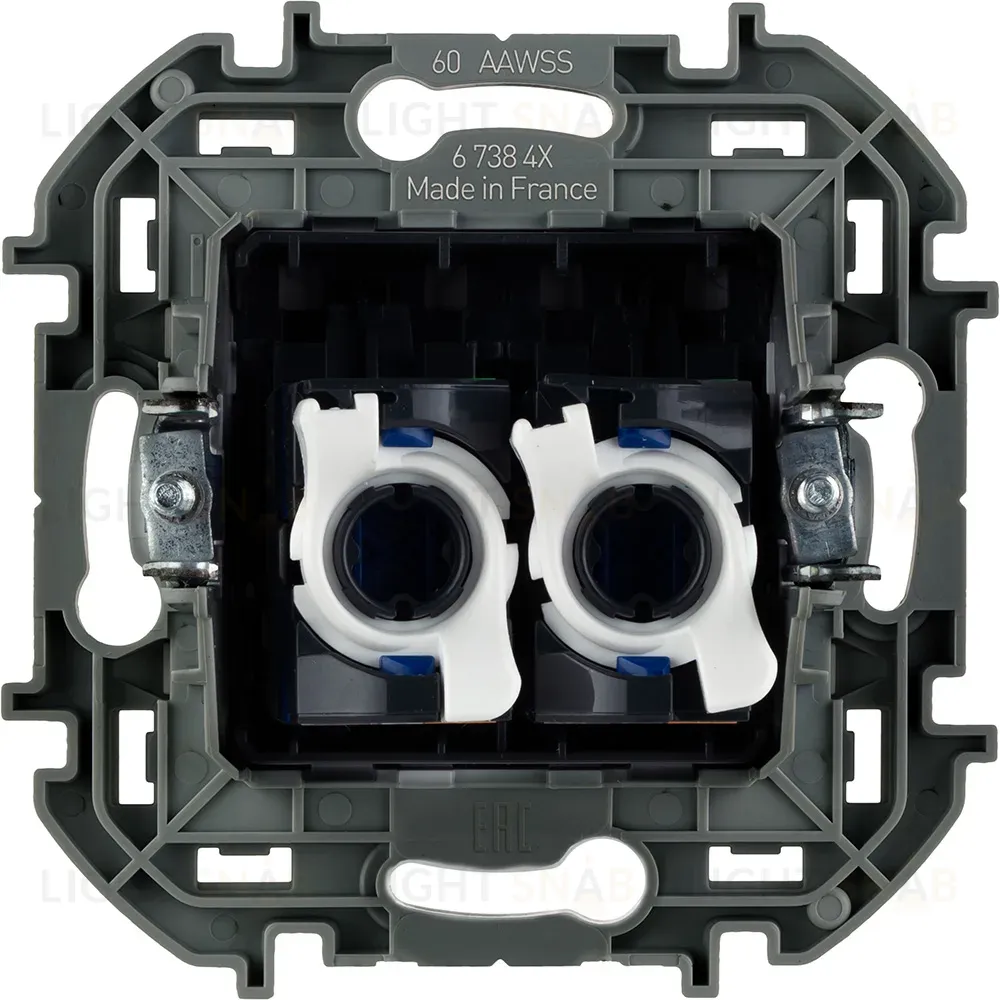 Розетка компьютерная двойная RJ45 Legrand Inspiria 673840 673840