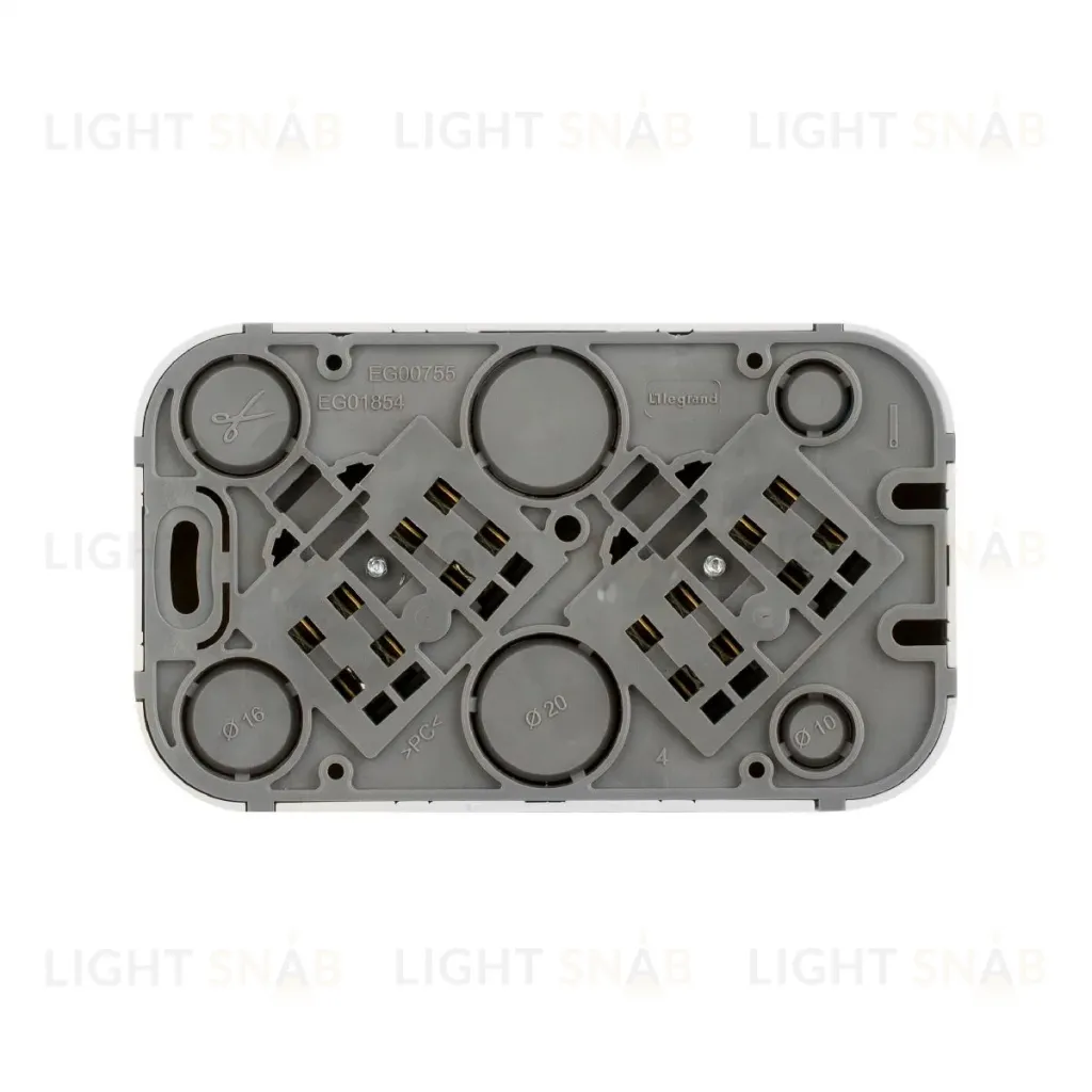 Розеточный блок двойной б/з Legrand Quteo 782231 782231