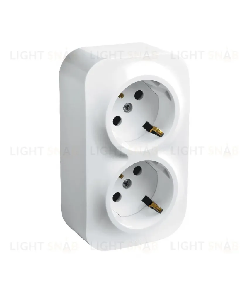Розеточный блок двойной с/з со шторками Legrand Quteo 782237 782237