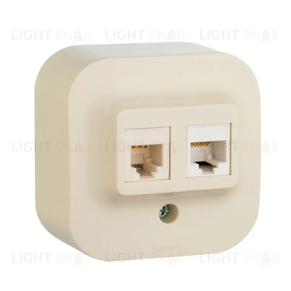Розетка двойная RJ11+RJ45 Legrand Quteo 782251 782251