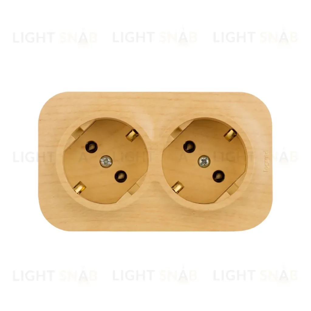 Розеточный блок двойной с/з Legrand Quteo 782293 782293