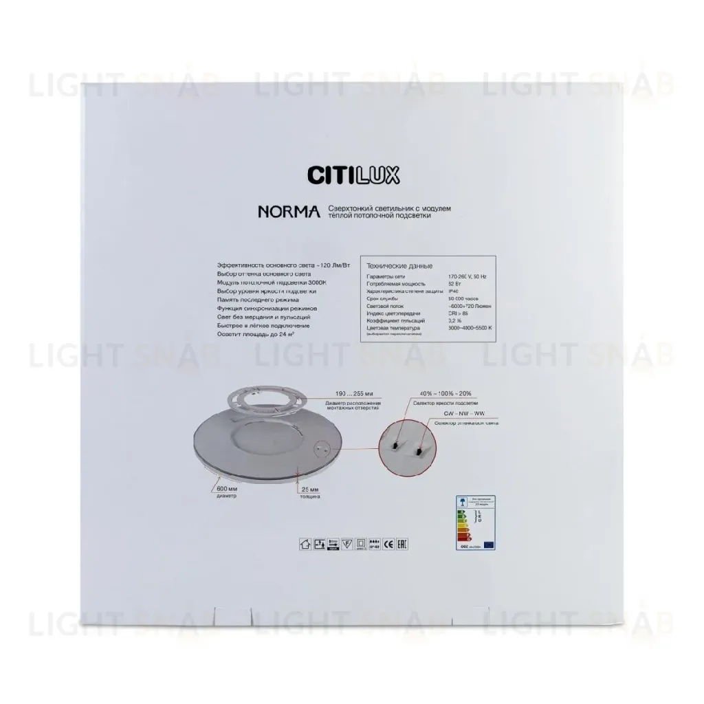 Потолочный светильник Citilux Norma CL748601 CL748601