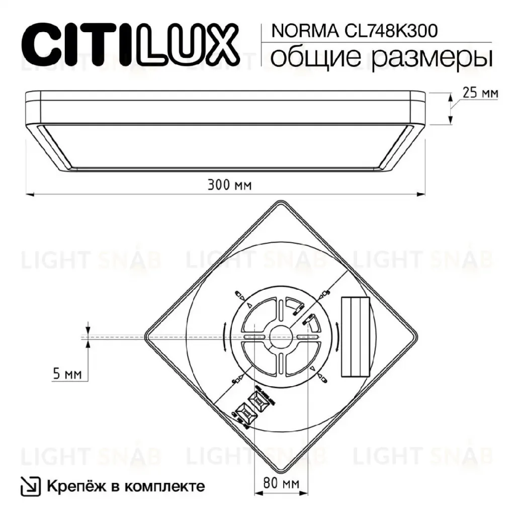 Потолочный светильник Citilux Norma CL748K300 CL748K300