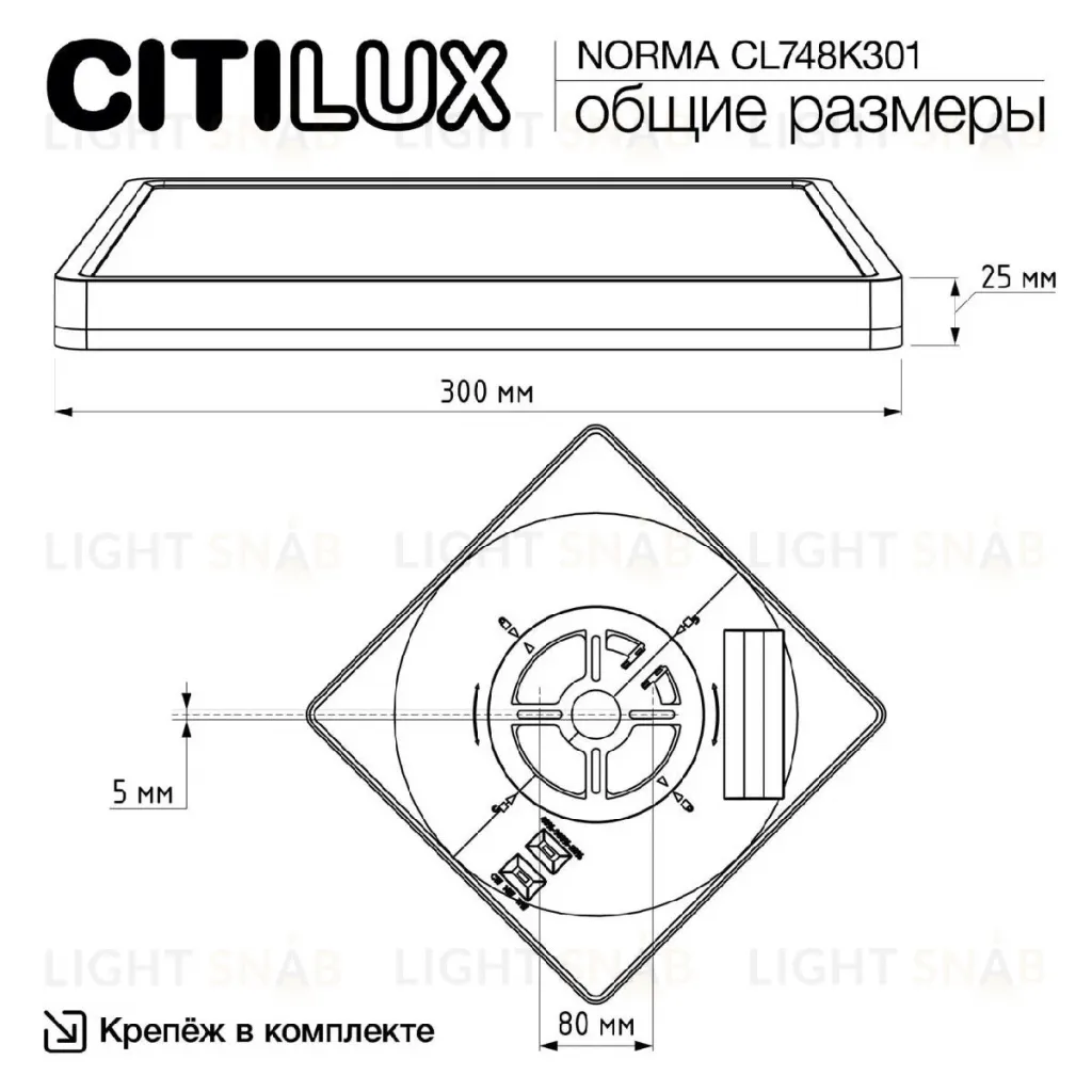 Потолочный светильник Citilux Norma CL748K301 CL748K301