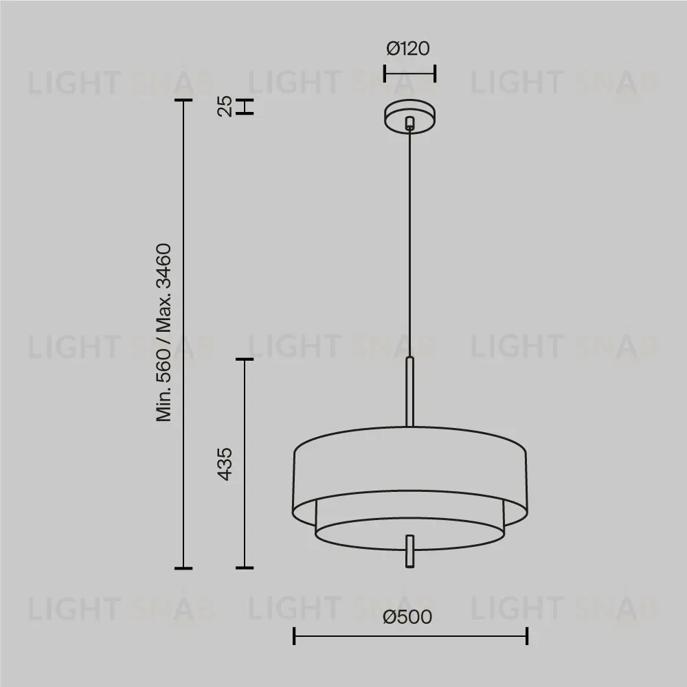 Подвесная люстра Maytoni Bergamo MOD613PL-05GR MOD613PL-05GR