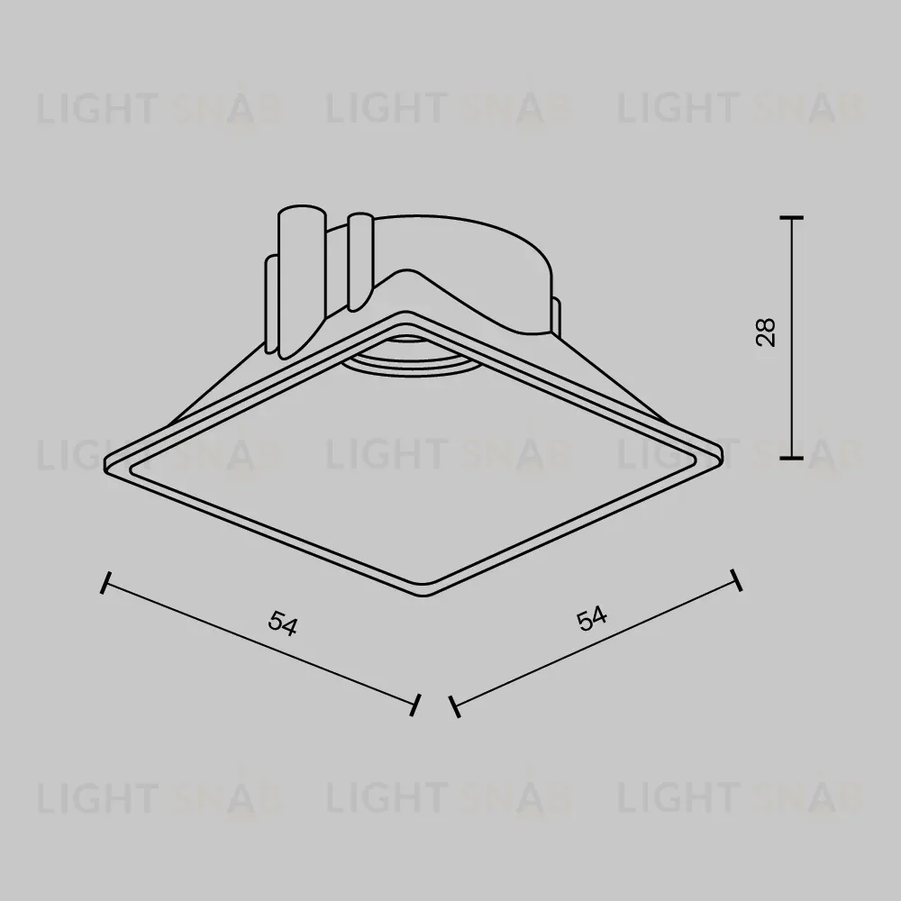 Рамка-отражатель Maytoni Downlight Ring8-10W-SQ-BS Ring8-10W-SQ-BS
