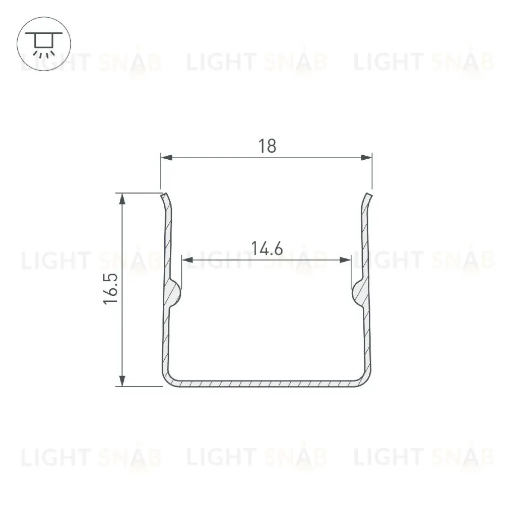 Алюминиевый профиль Arlight гибкий WPH-FLEX-1616-1000 053408 053408