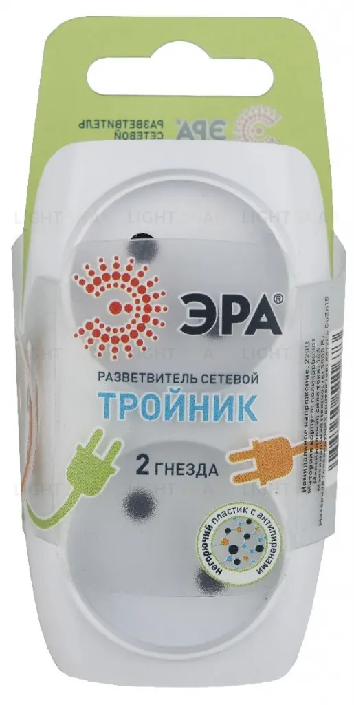 Разветвитель электрический Эра SP-2-W C0045520 C0045520