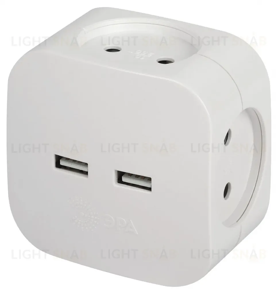 Разветвитель электрический Эра SP-4-USB-W Б0049532 Б0049532