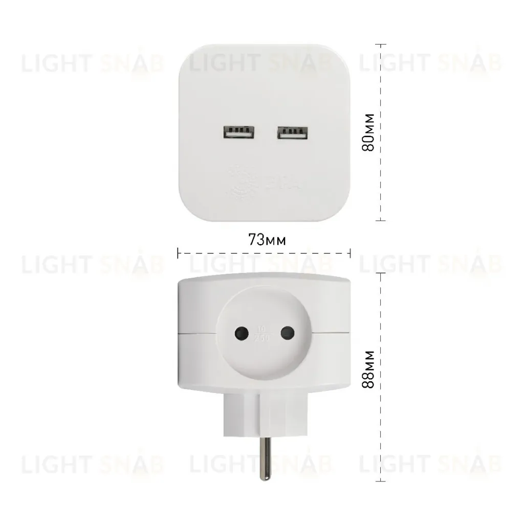 Разветвитель электрический Эра SP-4-USB-W Б0049532 Б0049532