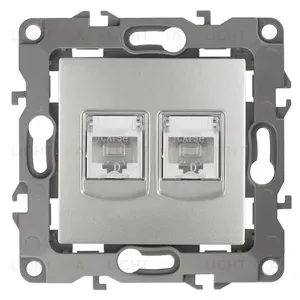 Розетка информационная двойная 2XRJ45 Эра 12-3108-03 Б0014731 Б0014731