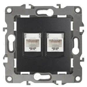 Розетка информационная двойная 2XRJ45 Эра 12-3108-05 Б0014733 Б0014733