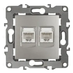 Розетка информационная двойная 2XRJ45 Эра 12-3108-15 Б0019357 Б0019357