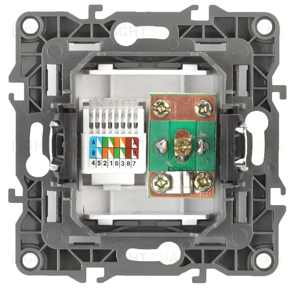 Розетка комбинированная RJ45+TV Эра 12-3110-14 Б0027449 Б0027449