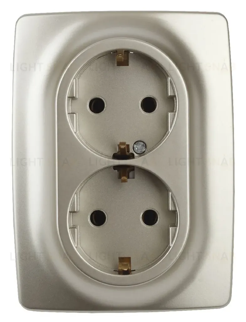 Розетка 2x2P+E Schuko Эра 12-2106-04 Б0031231 Б0031231