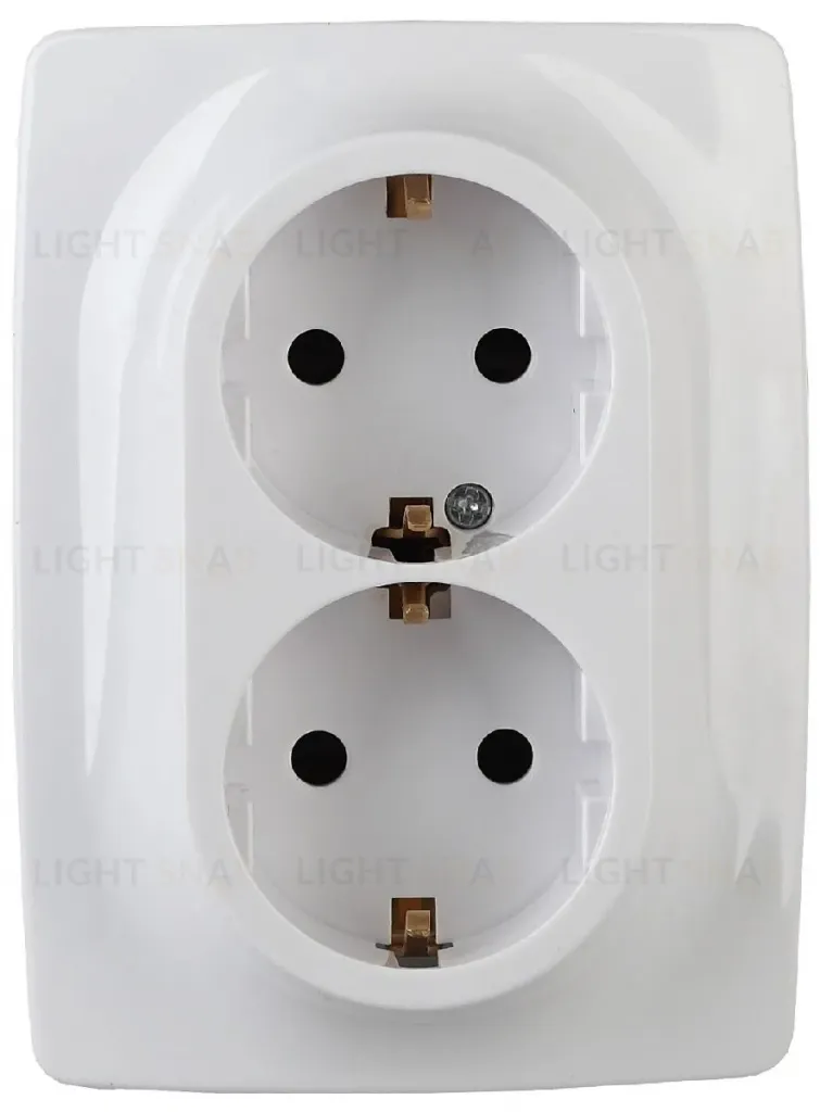 Розетка 2x2P+E Schuko Эра 12-2106-01 Б0031228 Б0031228