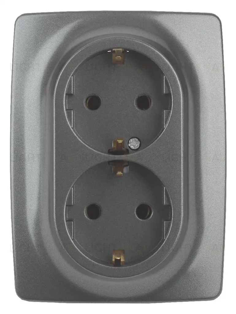 Розетка 2x2P+E Schuko Эра 12-2106-12 Б0031234 Б0031234