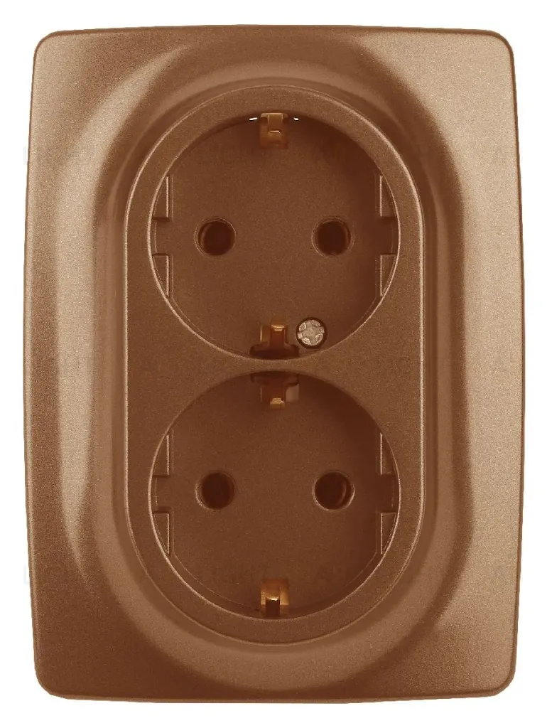Розетка 2x2P+E Schuko Эра 12-2106-14 Б0031236 Б0031236