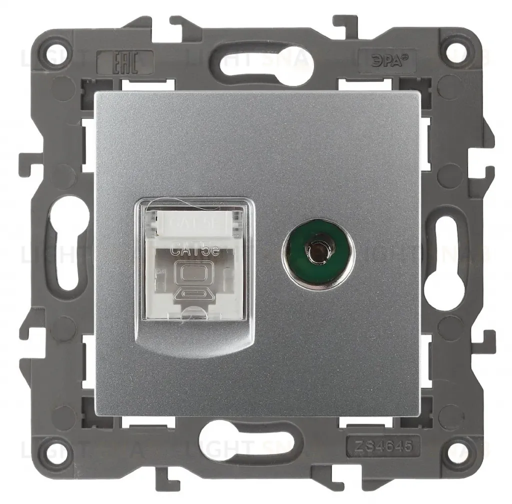 Розетка RJ45+TV Эра 14-3110-03 Б0034316 Б0034316