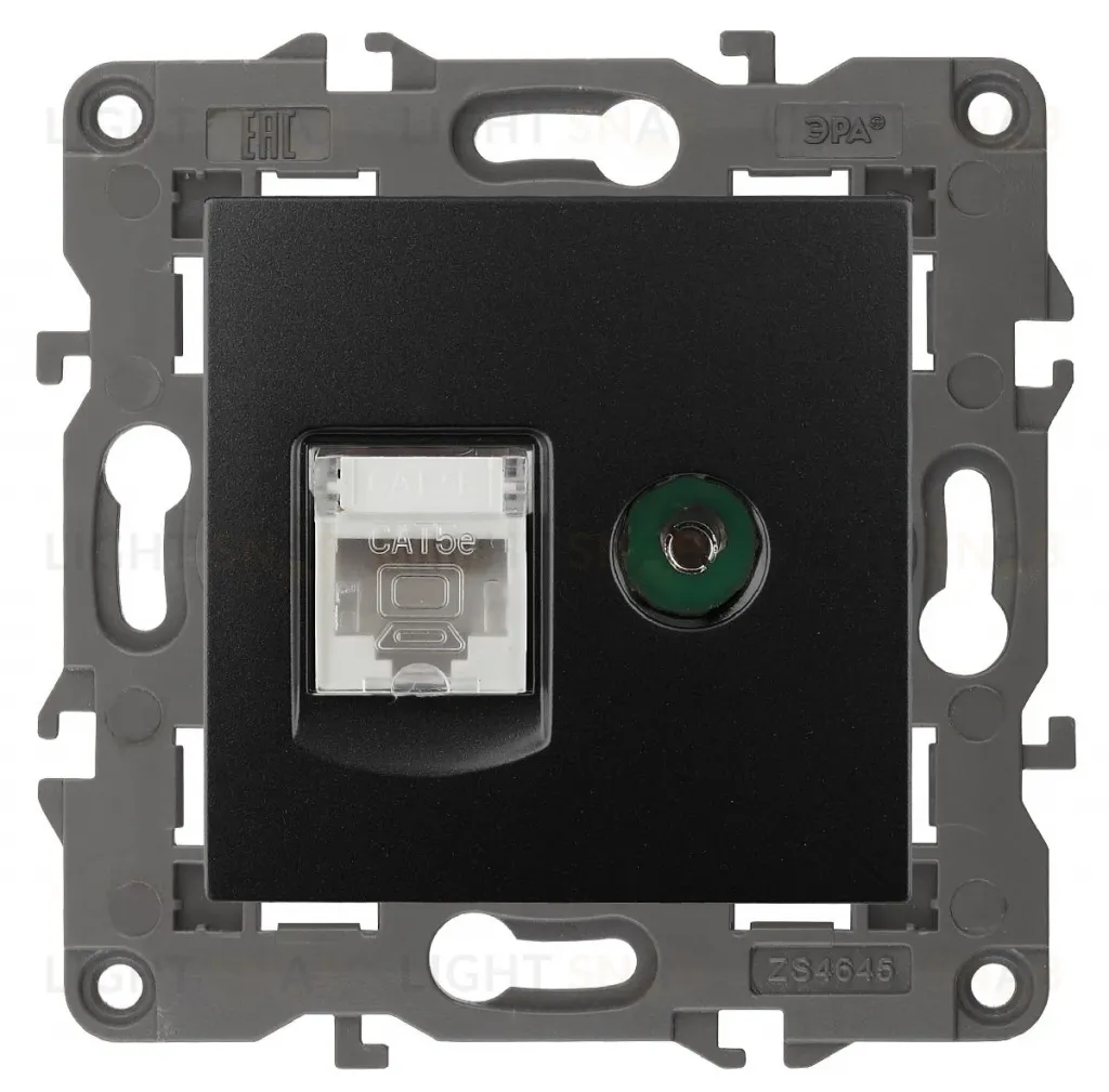 Розетка RJ45+TV Эра 14-3110-05 Б0034318 Б0034318