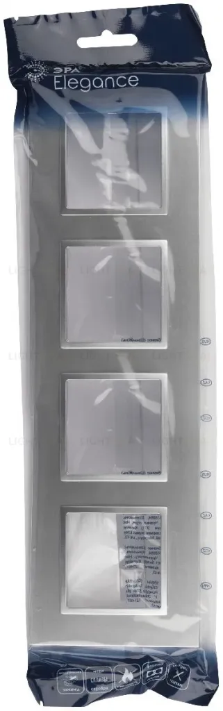 Рамка для розеток и выключателей на 4 поста Эра 14-5014-03 Б0060588 Б0060588