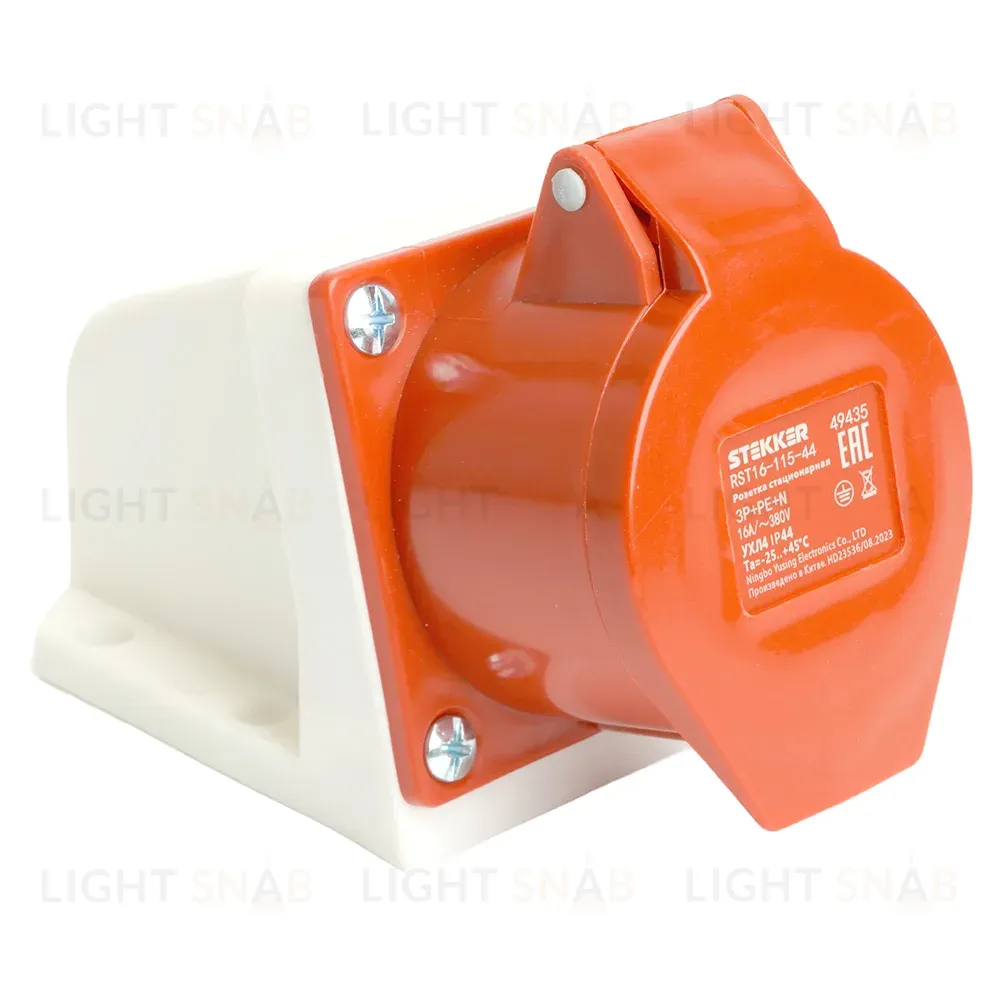 Розетка стационарная Stekker RST16-115-44 49435 49435