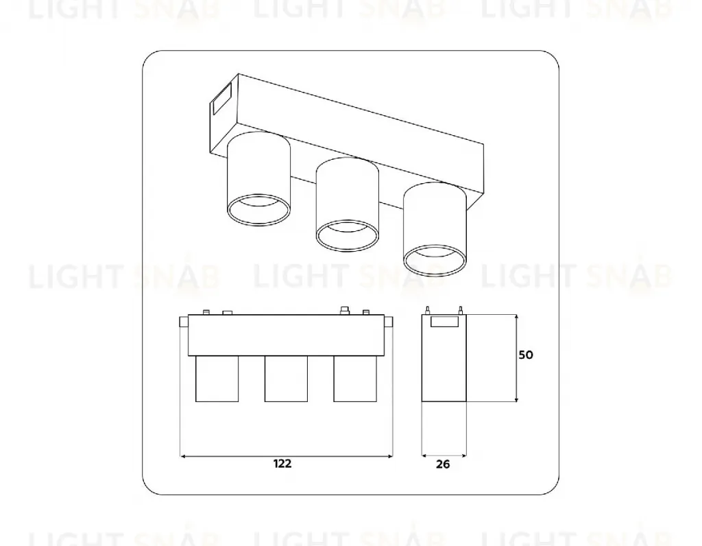 Трековый магнитный светильник Ambrella Light Track System GV1504 GV1504