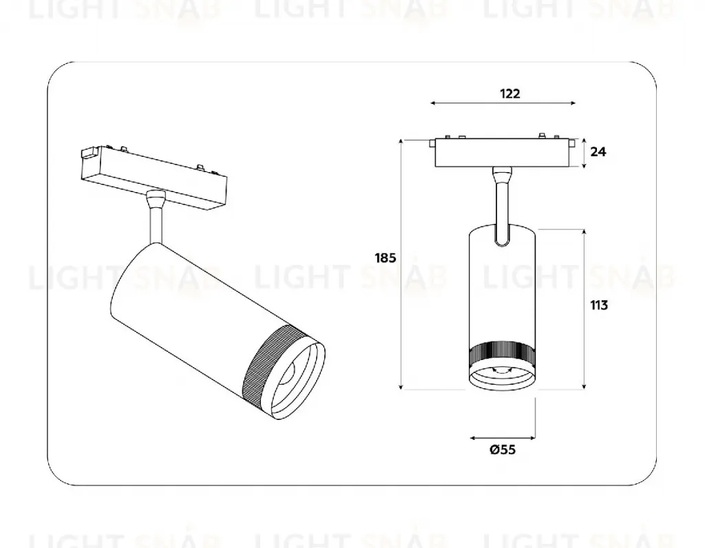 Трековый магнитный светильник Ambrella Light Track System ZOOM GV1570 GV1570