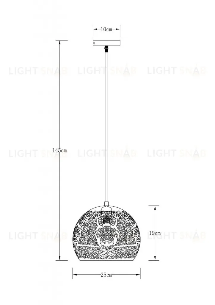 Подвесной светильник Arte Lamp Celesta A7058SP-1BK A7058SP-1BK