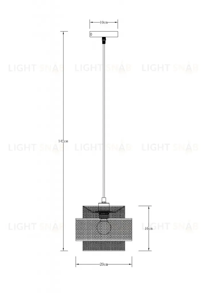 Подвесной светильник Arte Lamp Grid A7069SP-1BK A7069SP-1BK