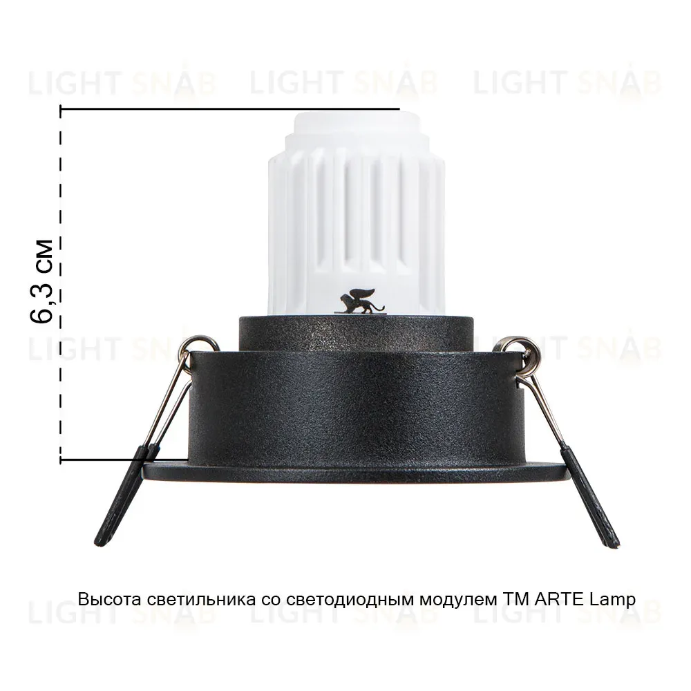 Встраиваемый светильник Arte Lamp Act Mini A3536PL-1BK A3536PL-1BK