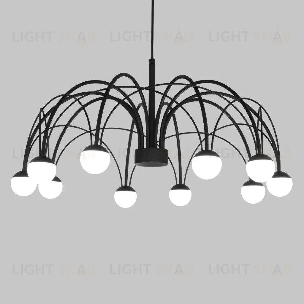 Подвесная люстра Eurosvet Ragno 90034/10 LED черный a069301 90034/10 LED черный