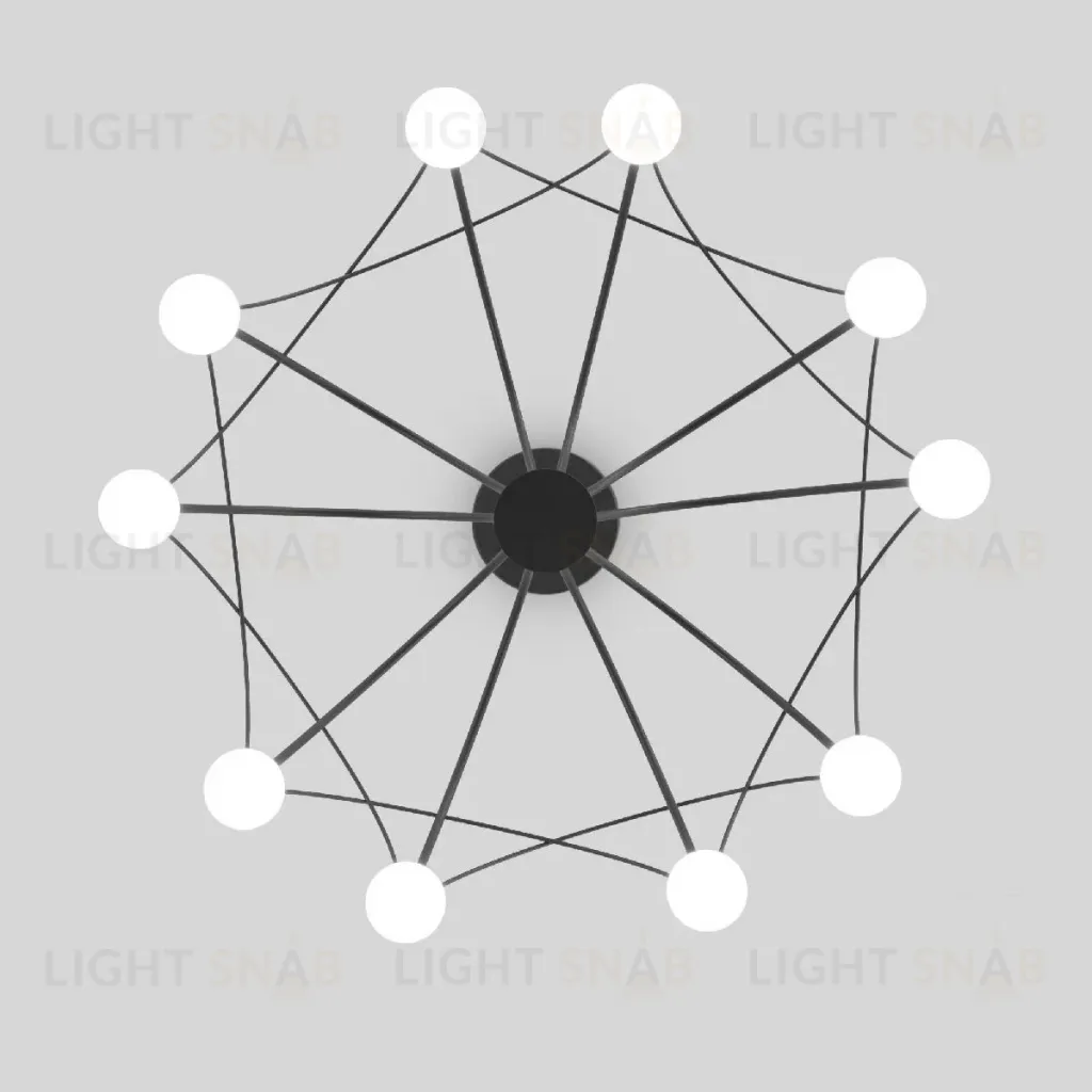 Подвесная люстра Eurosvet Ragno 90034/10 LED черный a069301 90034/10 LED черный