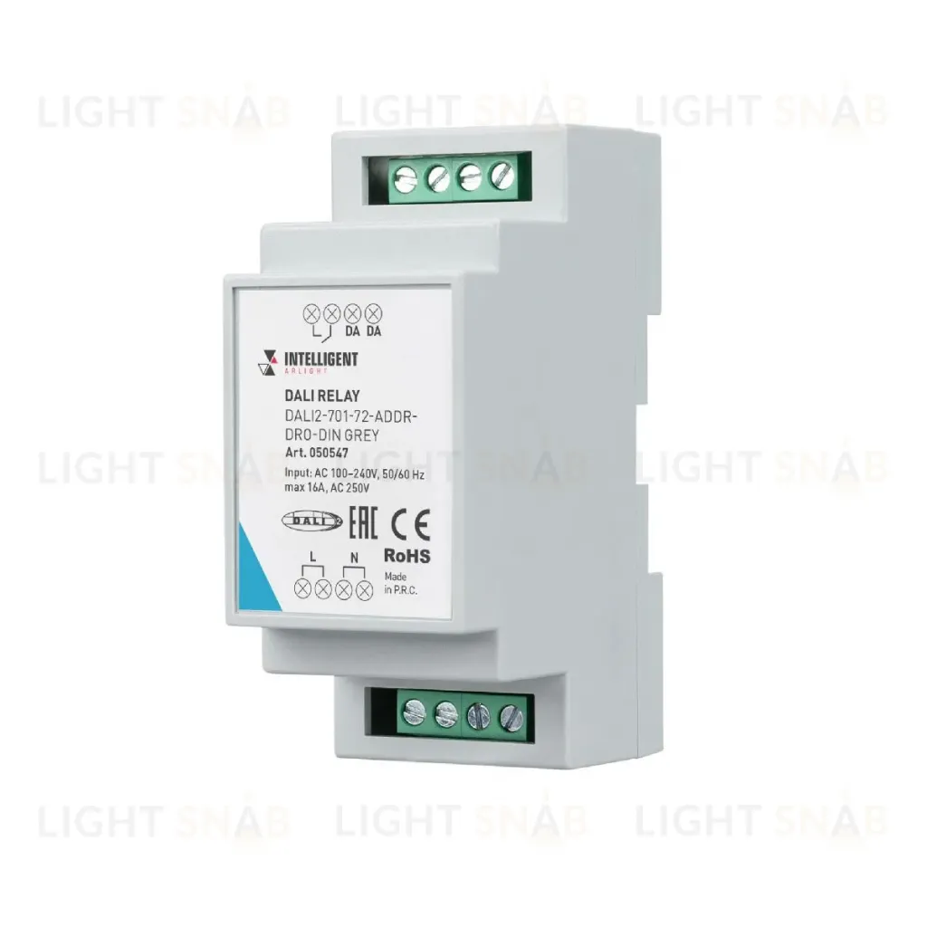 Релейный модуль Arlight DALI2-701-72-ADDR-DRO-DIN Grey (230V, 1x16A) 050547 050547