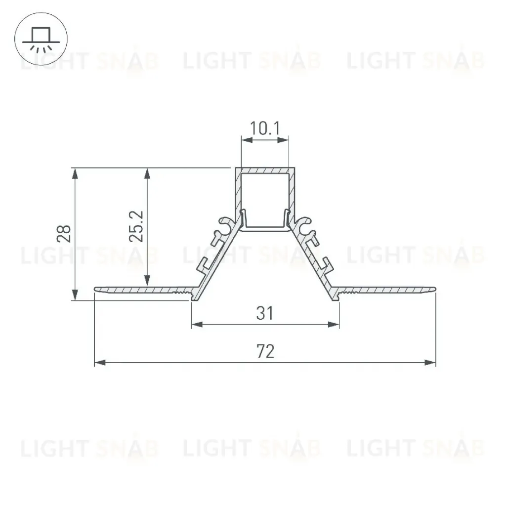 Алюминиевый профиль Arlight COMFORT10-V-FANTOM-2000 BLACK 052541 052541