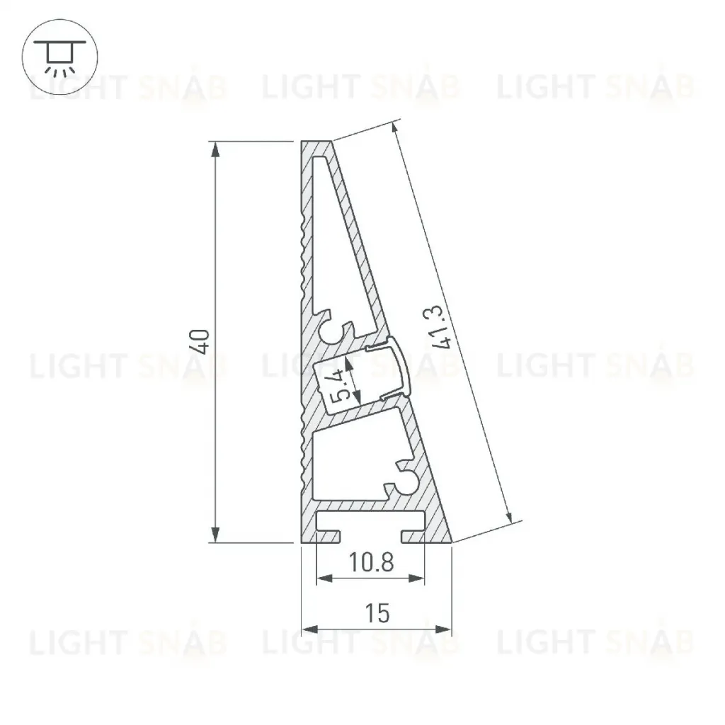 Алюминиевый профиль Arlight PLINTUS-H40-2000 BLACK 052398 052398