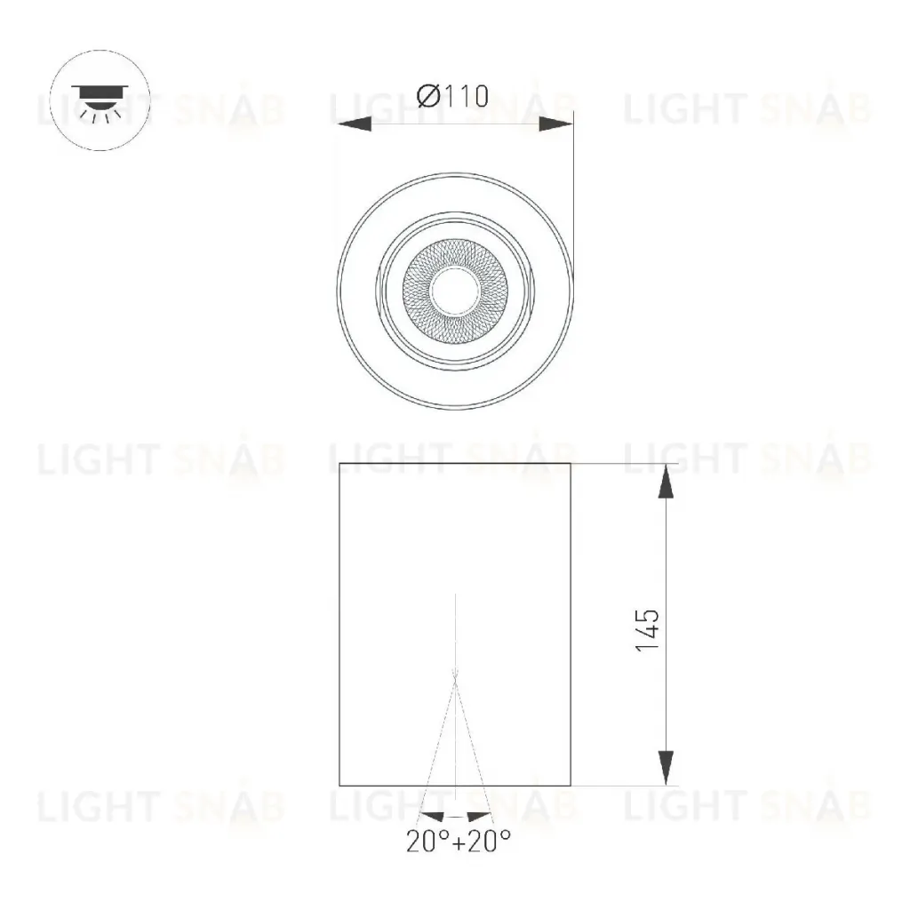Накладной светильник Arlight SP-FOCUS-R110-18W Warm3000 054875 054875