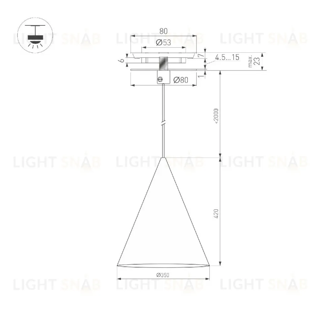 Подвесной светильник Arlight SP-MAKOTO-R350-14W Warm3000 054160 054160