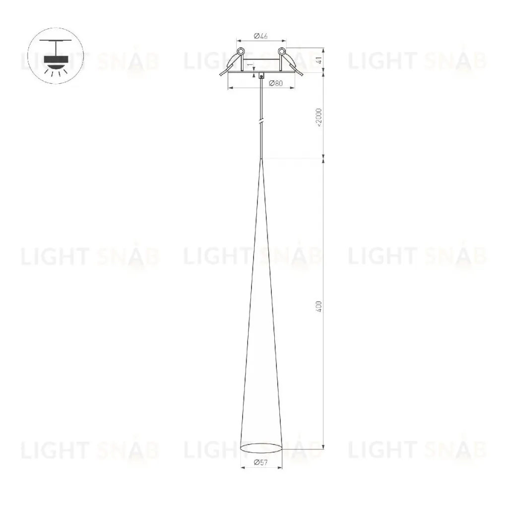Подвесной светильник Arlight SP-STIRIA-L400-R57-5W Warm2700 054437 054437