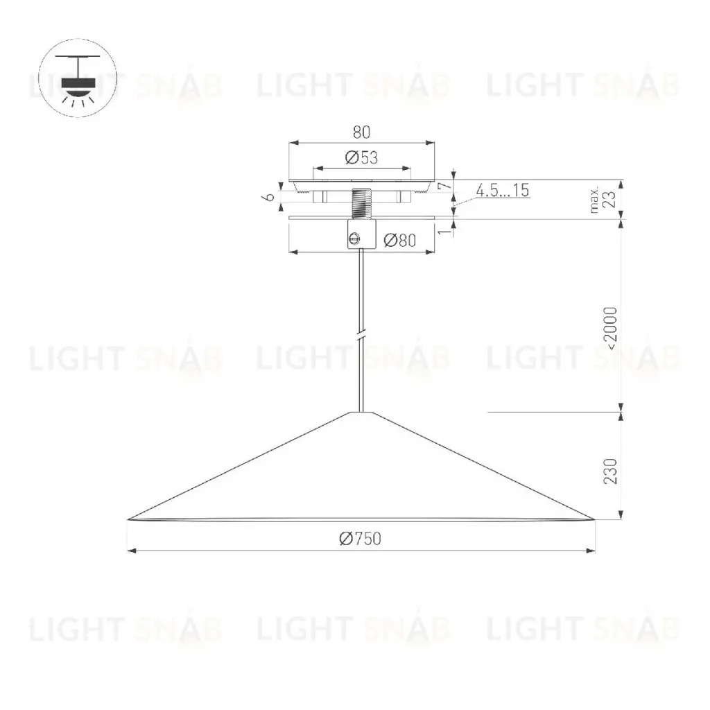Подвесной светильник Arlight SP-MAKOTO-R750-14W Warm3000 054162 054162
